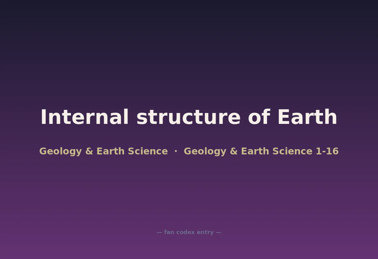 Internal structure of Earth