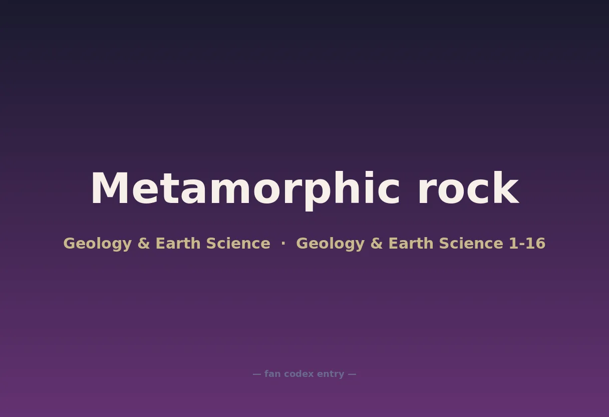 Metamorphic rock