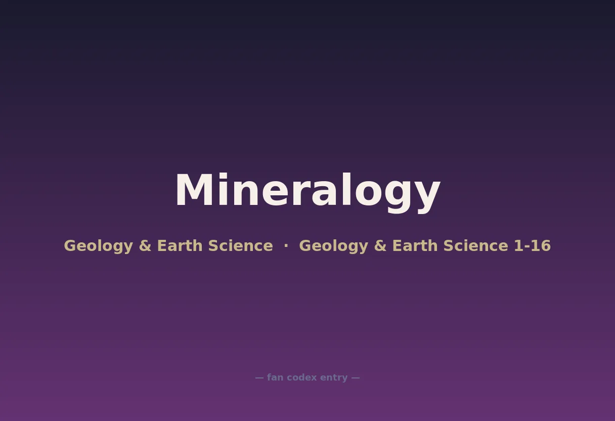 Mineralogy