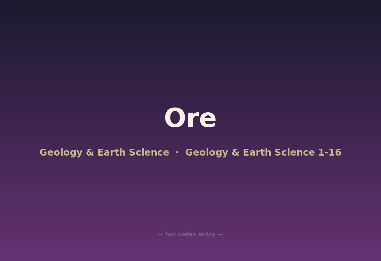 Ore